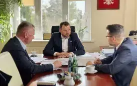 Spotkanie W&oacute;jta Gminy Dobrcz ze Starostą Bydgoskim i W&oacute;jtem Gminy Osielsko