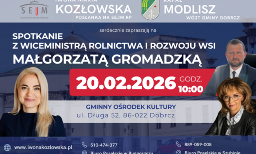 Zdjęcie do Otwarte spotkanie z Wiceminister Rolnictwa i Rozwoju Wsi Małgorzatą Gromadzką