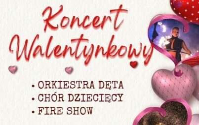 Plakat informacyjny Koncert Walentynkowy