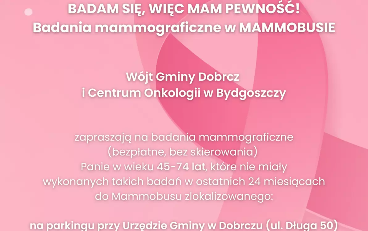 Zdjęcie do Bezpłatne badania mammograficzne dla Kobiet