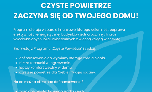 Zdjęcie do Czyste powietrze zaczyna się od Twojego domu!